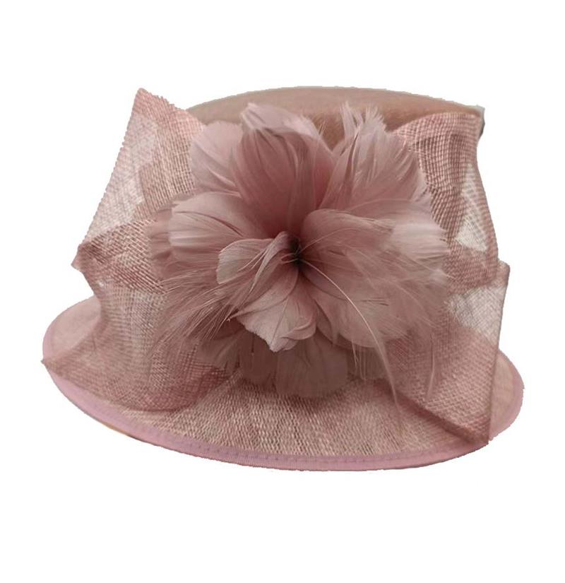Fascinator帽子 20 年代 50 年代帽子雞尾酒茶會頭飾帶面紗的女孩和婦女帽